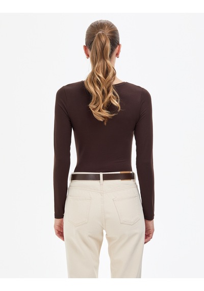 Pierre Cardin Kadın Kahverengi Bluz Örme 50317061-vr029 Kahverengi