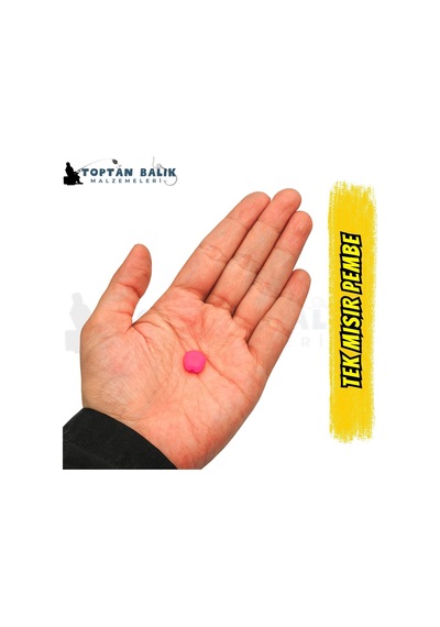 Tek Mısır Tanesi Formunda Pembe Sazan Boncuğu 11.5 X 6.5 Mm İç