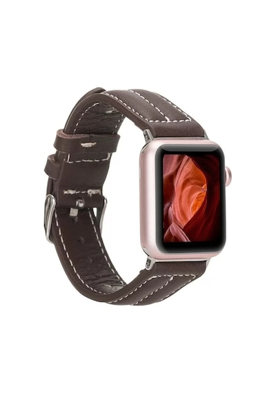 Apple Watch Uyumlu Deri Kordon 42-44-45mm Nm3-as3 Kahve Diğer