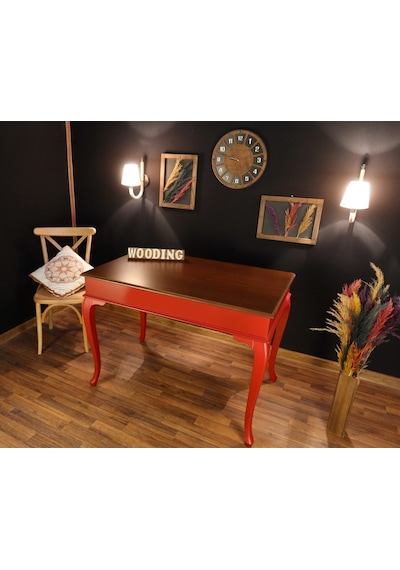 Wooding-Mobilya Wooding 100 Cm Masif Kırmızı Ceviz Yemek Masası