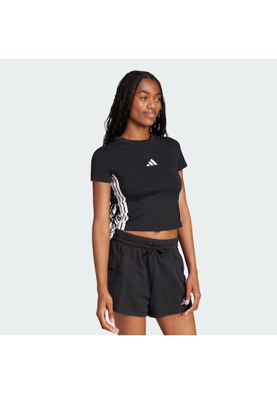 Adidas Essentials 3-stripes Slim Baby Kadın Tişört C-adıjc8325b30a00 Siyah