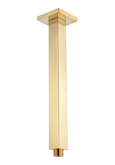Newarc - Tavandan Duş İniş Borusu Altın 20 Cm Kare - Opltmbxtensa000097 Altın