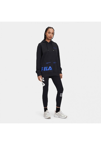 Siyah Fila Kapşonlu Sweatshirt Embroidery Detail Su411113 Siyah
