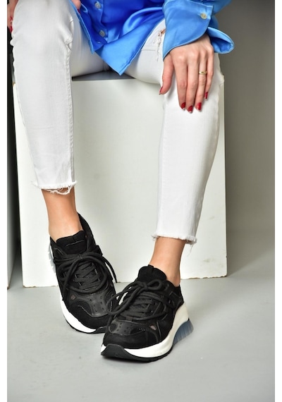 Fox Shoes S973413104 Siyah Kumaş Spor Ayakkabı Sneakers Siyah