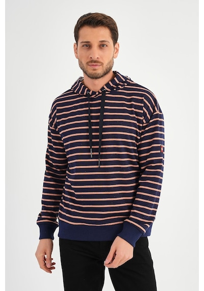Alexandergardı Çizgili Kapüşonlu Sweatshırt Unx-00242 001