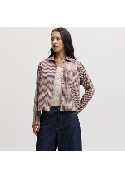 Jack & Jones Kadin Comfort Fit Uzun Kollu Gömlek - Asta - 12299780 Chocolate Truffle