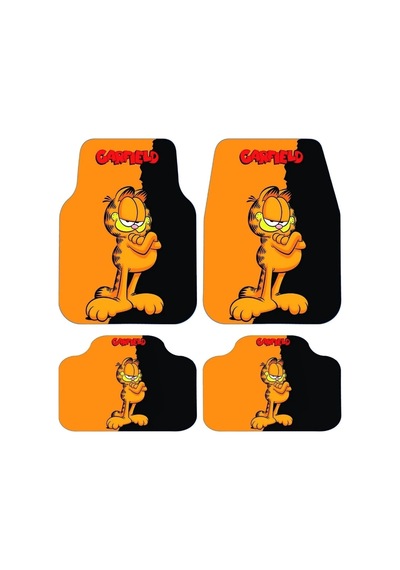 Garfield Dekor Kaymaz Dekoratif Oto Halı Paspas Üniversal Yıkanabilir Her Araca Uyumlu