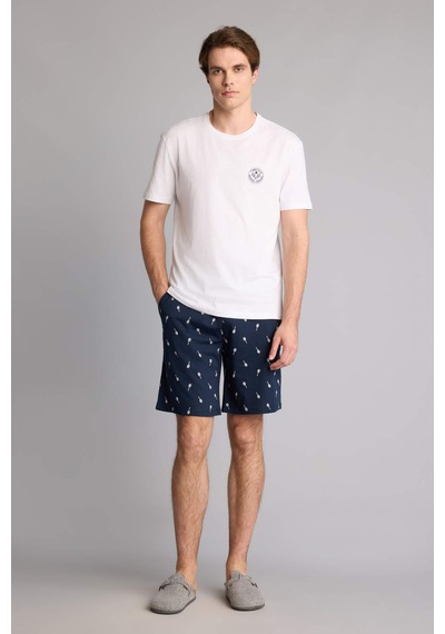 Defacto Regular Fıt Kısa Kollu 2li Pijama Takım H5764ax26spwt34 Beyaz-wt34