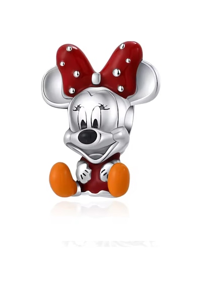 Fubena Turuncu Ayakkabılı Minnie Charm Gümüş