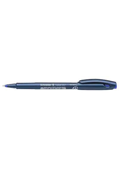 Kalem Topball 857, Sağlam Metal Sivri Uçlu, 0,6 Mm Mavi