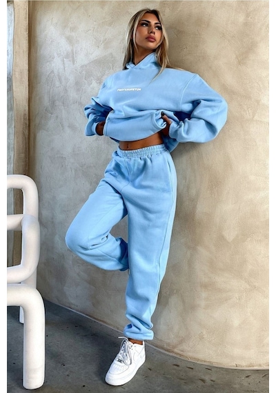 Bebe Mavisi That So Fetch Eşofman Takımı - Baskılı Oversize Kapüşonlu Şardonlu Bebe Mavisi Bebe Mavisi That So Fetch Eşofman Takımı - Baskılı Oversize Kapüşonlu Şardonlu Bebe Mavisi