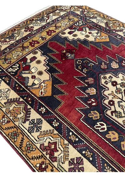 El Dokuma Sıfır Yahyalı Halısı 110x190 Kök Boya %100 Yün Halı Renkli