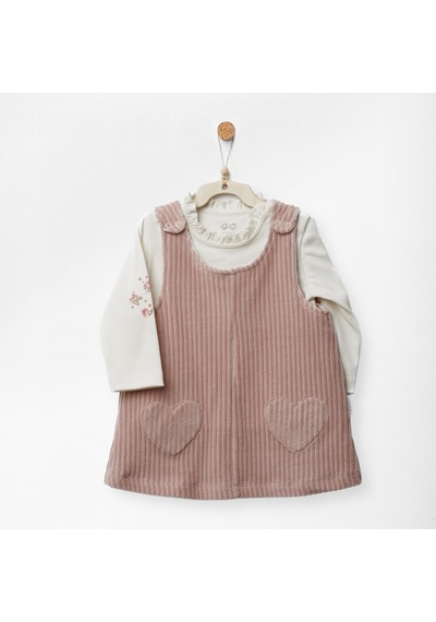 Andywawa Velvet Blossoms Kız Bebek Elbise Takım Ac27084 Mor