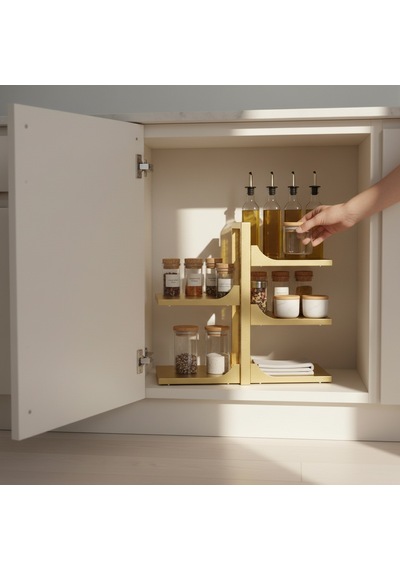 Hamton Versashelf Duo 35 Dolap İçi Organizer Raf - Açık Gri - 450 Cm Standart