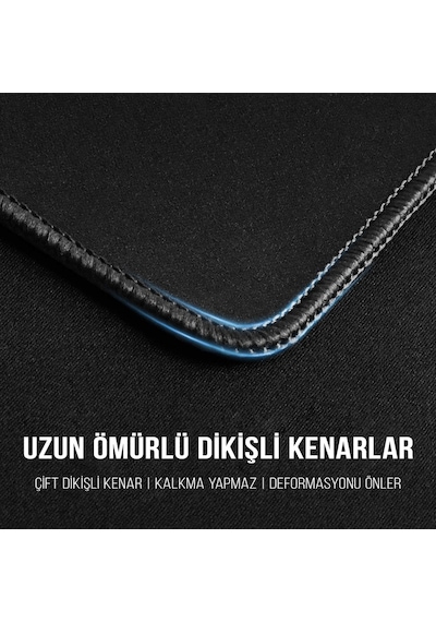 Klasse Pro Black Edition - Dikişli Kenar 70x30, 90x40, 100x50 Ve 120x60 Cm Oyuncu Gaming Mouse