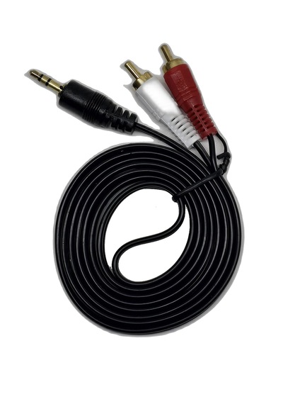 1.5 Metre 2 Rca To Aux Kablo - 3.5 Mm Stereo Jack Ses Aktarım Kablosu - Kırmızı Beyaz Tos