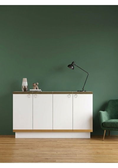 Karnaval 120 Cm Konsol, Tv Sehpası, Tv Ünitesi, Kahve Köşesi, Banyo Dolabı, Çok Amaçlı Dolap Gk8101-1 Beyaz