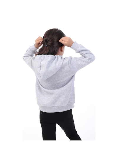 Toontoy Kız Çocuk Baskılı Sweatshirt Gri Melanj