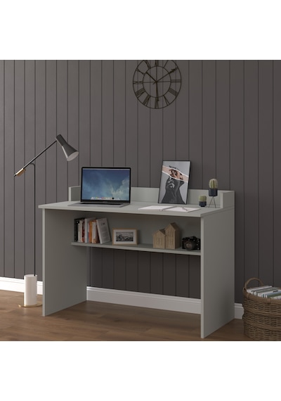 Asra Trend Çalışma Masası ÇM-01 %100 MDF Bilgisayar Masası Kül Gri