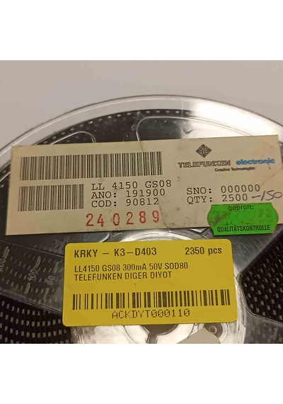 Ll4150 Gs08 300ma 50v Sod80 Diyot 350 Adet