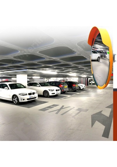 İleri Trafik Güvenlik Aynası 60 Cm Sarı-siyah, Tümsek Ayna, Otopark Aynası Diğer