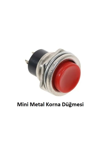 Yaylı Mini Metal Buton Kırmızı Aç-kapa Bas/çek Mini Korna Düğmesi