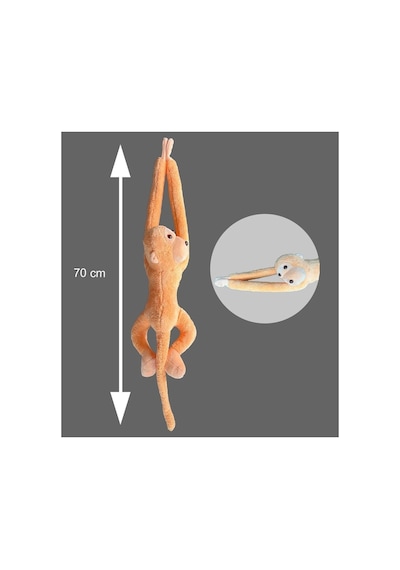 Elleri Yapışabilen Kaliteli Oyuncak Peluş Maymun 50 Cm. Sesli Çığlık Atan Renkli Maymun Sütlü Kahve Elleri Yapışabilen Kaliteli Oyuncak Peluş Maymun 50 Cm. Sesli Çığlık Atan Renkli Maymun Sütlü Kahve