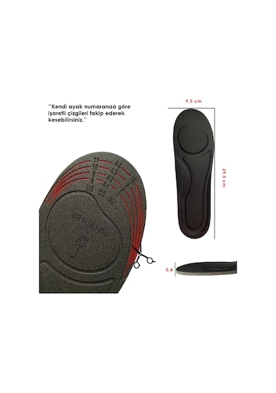 Active Team BC04 Yumuşak Memory Foam Ayakkabı Tabanı, Rahat İç Tabanlık