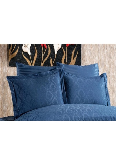 Monaco Bambu Jakar Kumaş Indigo Ikili Oksford 60x80cm Yastık Kılıfı-1324 Çok Renkli