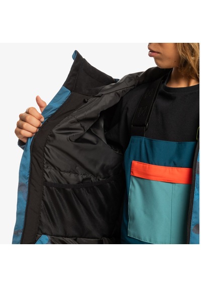 Quiksilver Mission Printed Youth Erkek Çocuk Mavi Snowboard Ceketi Bsm5