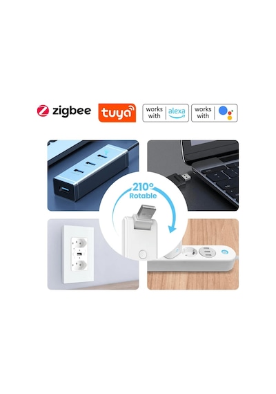 Usb Tip Zigbee + Bluetooth Ağ Geçidi Hub Gateway Tuya, Smart Life Uyumlu