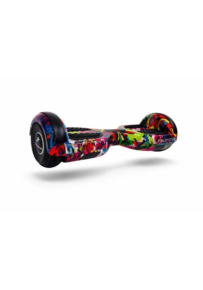 Elektrikli Kaykay Hoverboard Bluetooth Hoparlörlü 6.5 Inch Otomatik Akıllı Denge RS-S5 -Grafiti Mix