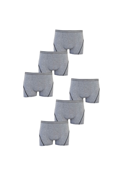 Hepsine Rakip Tutku İç Giyim 6'lı Paket Erkek Çocuk Pamuklu Elastan Boxer Tec0133 Gri