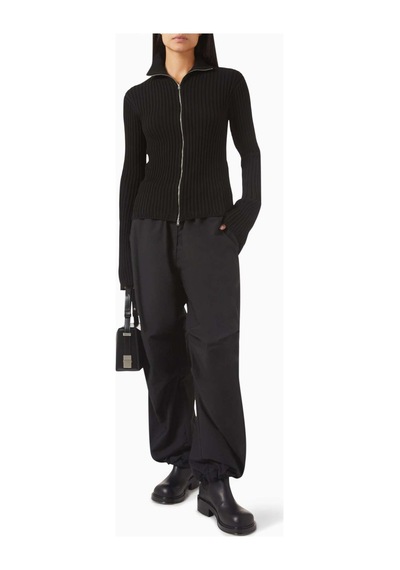 Acne Studios Relaxed Drawstring Pantolon - %63 Pamuk %37 Keten Karışımı Rahat Ve Şık Siyah