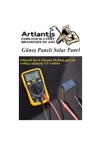 Güneş Paneli Solar Panel 6x6 Cm 5.5 Volt 100 Ma 1 Adet Güneş Enerjisi Okul Sınıf Deney Çalışmaları 60x60 Mm