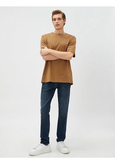 Koton Slim Fit Kot Pantolon - Brad Jean Koyu İndigo 3sam40230nd 3sam40230nd741 İndigo