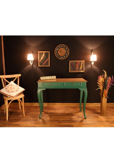 Wooding 120 Cm Çekmeceli Masif Yeşil Naturel Dresuar (548589977) Yeşil