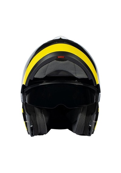 Zeus Zs-3050 Be6 Black Yellow Çene Açılır Motosiklet Kaskı