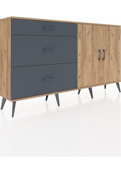 Arges Konsol 2 Raflı 3 Çekmeceli 2 Kapaklı 176x30x99 Çam-çam/antrasit Atlas Çam/antrasıt - Atlas Çam Arges Konsol 2 Raflı 3 Çekmeceli 2 Kapaklı 176x30x99 Çam-çam/antrasit Atlas Çam/antrasıt - Atlas Çam