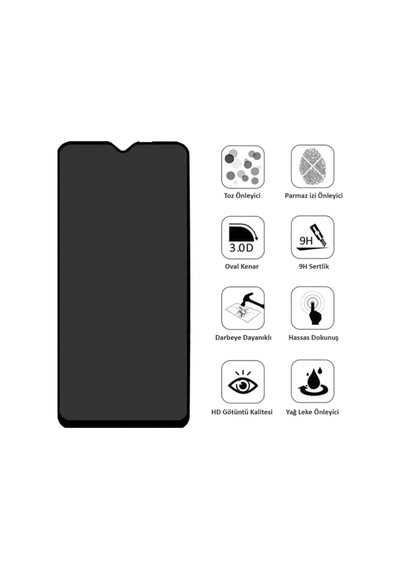Tedar Redmi Note 8 Pro Uyumlu Hayalet Ekran Gizli Tam Kaplayan Kırılmaz Cam Seramik Ekran Koruyucu Film Najmaddin