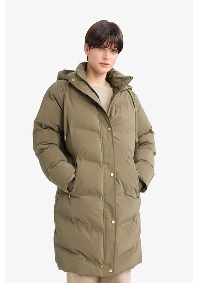 Defacto Regular Fit Kapüşonlu Fermuarlı Parka F2876ax25wnkh402 Haki-kh402