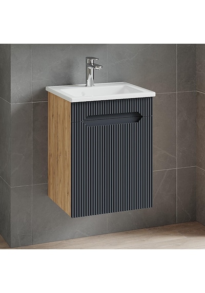 Denko Demood 45 Cm Mdf Antrasit Gri Banyo Dolabı Takımı Antrasit Denko Demood 45 Cm Mdf Antrasit Gri Banyo Dolabı Takımı Antrasit