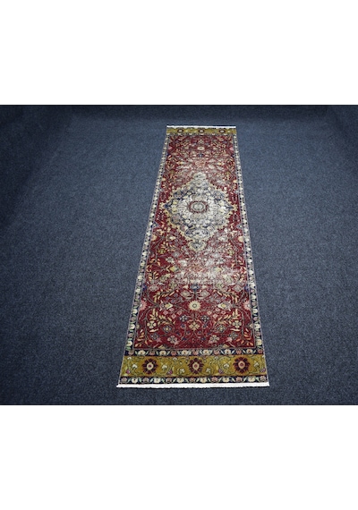 Zehra Abla Halı Vintage El Dokuma Ender Kayseri Yün Yolluk Halısı 7373 Çok Renkli