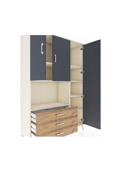 Hyperion Dolap 7 Raflı 3 Çekmeceli 3 Kapaklı 132x44x195 Aytaşı-antrasit/çam Antrasıt/atlas Çam Hyperion Dolap 7 Raflı 3 Çekmeceli 3 Kapaklı 132x44x195 Aytaşı-antrasit/çam Antrasıt/atlas Çam