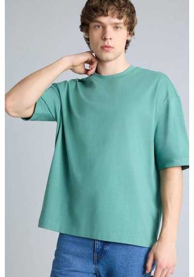 Defacto %100 Pamuk Loose Fit Tişört G4728ax26smgn401 Yeşil-gn401
