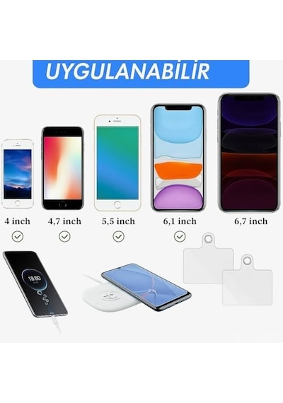 Telefon Boyun Askı Aparatı 5'li Paket, Universal Şeffaf Acik Yeşil