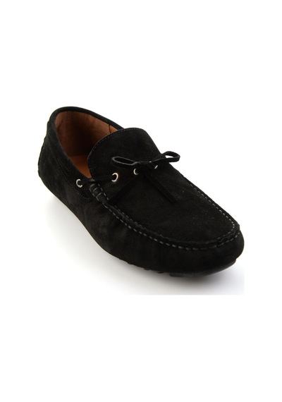Bambi Siyah Hakiki Deri Erkek Loafer Ayakkabı E01547009902 Siyah