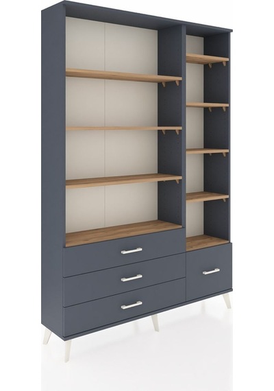 Arges Dolap 9 Raflı 4 Çekmeceli 132x30x195 Antrasit-çam/antrasit Atlas Çam/antrasıt Arges Dolap 9 Raflı 4 Çekmeceli 132x30x195 Antrasit-çam/antrasit Atlas Çam/antrasıt