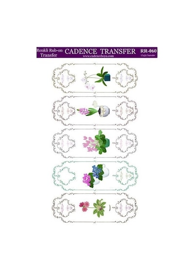 Cadence Renkli Rub-on Transfer 17x25 Cm. Rr-060