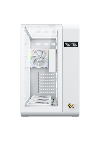 Xigmatek En44281 Pano S Beyaz 3 Taraf Cam 7x12cm Argb Fan+kumanda Gaming Oyuncu Pc Kasası